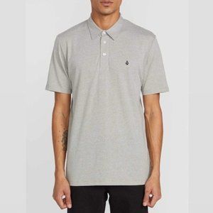 Volcom Polo Shirt Wowzer Banger Cotton Blend Grey Size S New w/Tag